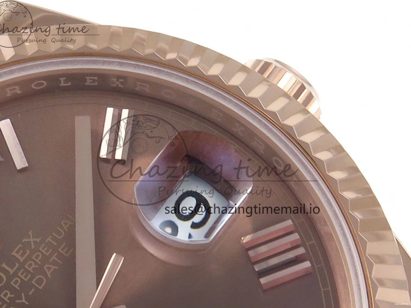 (Gain Best 40 RG A2836 Brown 228235 1:1 Weight) Noob Dial Edition Roman Bracelet President Date Day on 0326